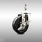 Service Caster 4 Inch 316SS Soft Rubber Wheel Swivel 3/8 Inch Threaded Stem Caster with Brake SCC-SS316TS20S414-SRS-TLB-381615 - alternate 1
